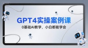 GPT4实操案例课,0基础AI教学,小白都能学会-资源云