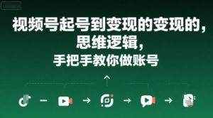 视频号起号到变现的思维逻辑,手把手教你做账号-资源云