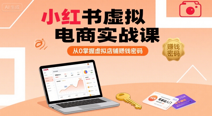小红书虚拟电商实战课，从0掌握虚拟店铺賺钱密码-资源云