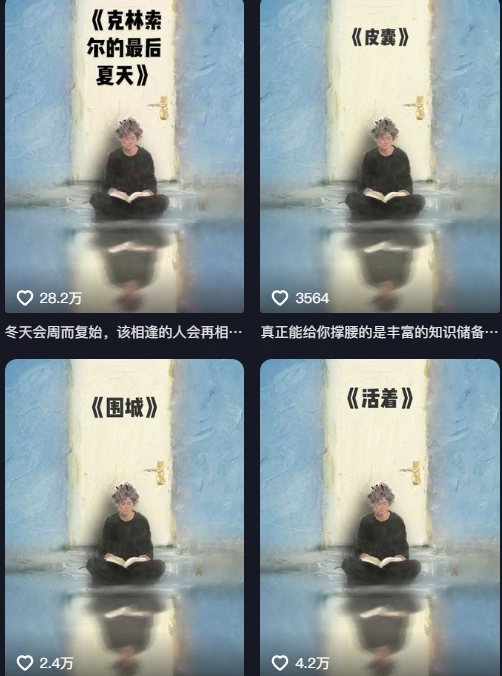 AI制作爆款书单，抖音42粉丝博主书单号制作拆解，单条视频28W赞-资源云