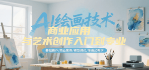 AI绘画技术商业应用与艺术创作入门到专业 基础操作/商业案例/模型调优/渐进式教学-资源云