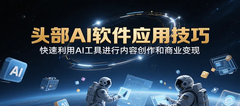 头部AI软件应用技巧 快速利用AI工具进行内容创作和商业变现-资源云