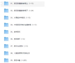 茶艺师教程【15.9GB】-资源云