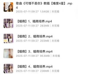 音乐教程卷卷老师的流行声乐课训练营78G-资源云
