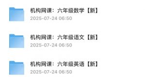 2025年小学六年级机构网课,包括语文,数学等合集80G-资源云