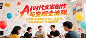 AI时代文案创作与变现全流程 从工具使用者进阶为AI指挥官 实现文案量产与商业变现-资源云