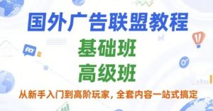 国外广告联盟教程 基础班和高级班 从新手入门到高阶玩家 全套内容一站式搞定-资源云