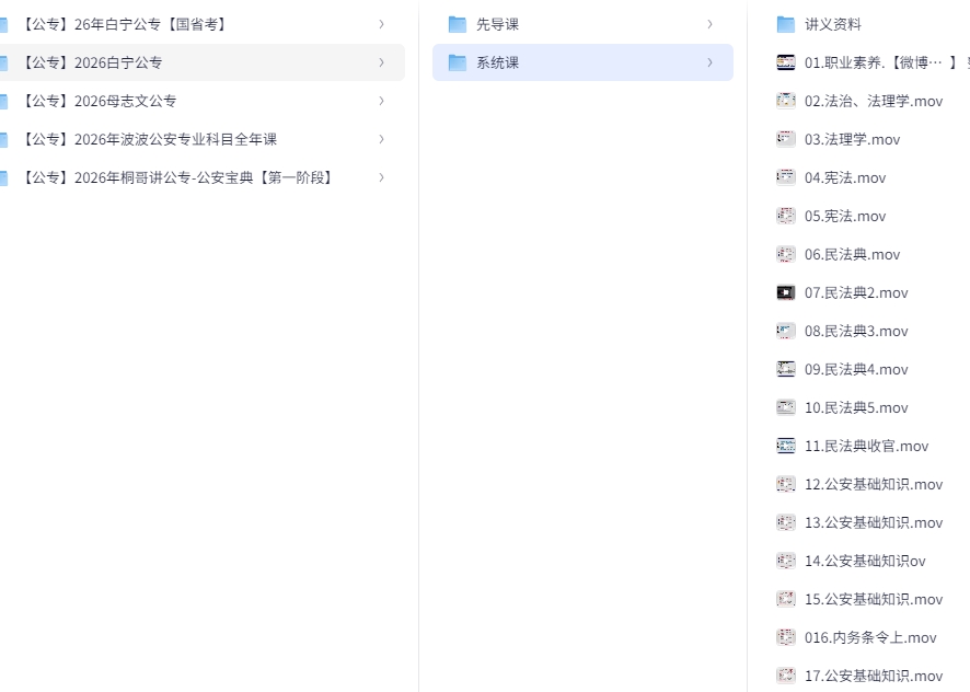 2026公安公专考试资料大全[169.2GB]-资源云
