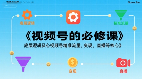 视频号的必修课，视频号的底层逻辑及核心视频号精准流量，变现，直播等核心-资源云