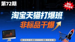 淘宝天猫打爆班原创高阶技术第72期,非标品干爆-资源云