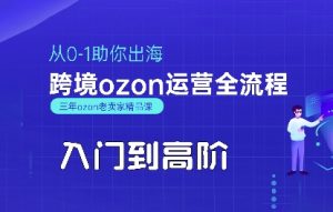 OZON入门到高阶全流程,从0-1助你出海,跨境ozon运营全流程-资源云