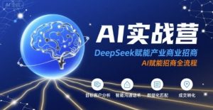 AI实战营：DeepSeek赋能产业商业招商，AI赋能招商全流程-资源云