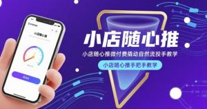 小店随心推微付费撬动自然流投手教学,小店随心推手把手教学-资源云