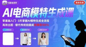 AI模特进阶课程,0基础高效生成逼真电商模特图-资源云