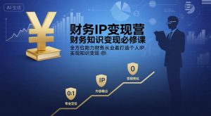 财务IP变现营,财务知识变现必修课,全方位助力财务从业者打造个人IP,实现知识变现-资源云