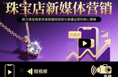 珠宝店新媒体营销，助力珠宝商家快速掌握短视频与直播运营的核心策略-资源云