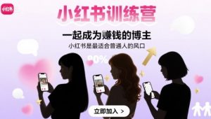 小红书训练营一起成为賺钱的博主,小红书是最适合普通人的风口-资源云