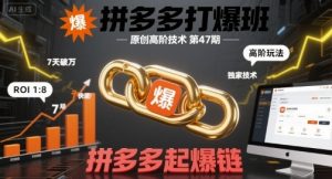 拼多多打爆班原创高阶技术第47期，拼多多起爆链-资源云