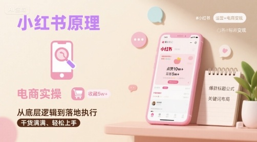小红书原理以及详细实操流程，小红书电商教程-资源云