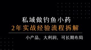 私域做钓鱼小药 每单利润3张+ 详细流程拆解-资源云