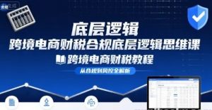 跨境电商财稅合规底层逻辑思维课-跨境电商财税教程-资源云