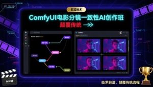 ComfyUI电影分镜一致性AI创作班，前沿技术，颠覆传统-资源云