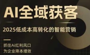 AI全域获客实训营，2025低成本高转化的智能营销，精准找客，高效营销-资源云