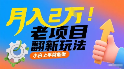 月入2W！老项目翻新玩法，小白上手就能做，非常容易上手-资源云