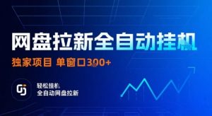 网盘拉新全自动挂G，独家技术，操作简单，自动完成拉新任务，单窗口3张【揭秘】-资源云