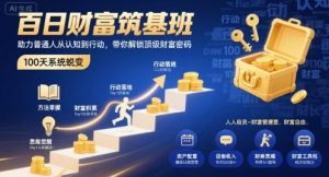 百日财富筑基班，助力普通人从认知到行动，带你解锁顶级财富密码-资源云