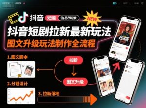 抖音短剧拉新最新玩法之图文升级玩法制作全流程，操作简单，0粉可做-资源云