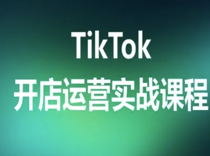 TikTok开店运营实战课程，TK跨境电商实操全流程-资源云
