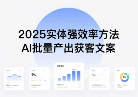 实体强效率方法：AI批量产出获客文案，2025年普通人拥抱AI，实现实体创收-资源云