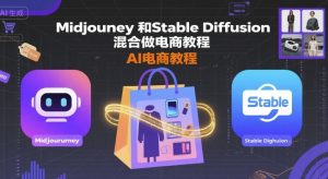Midjourney和Stable Diffusion混合做电商教程-ai电商教程-资源云