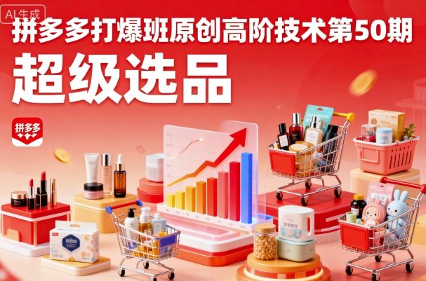 拼多多打爆班原创高阶技术第50期，超级选品-资源云