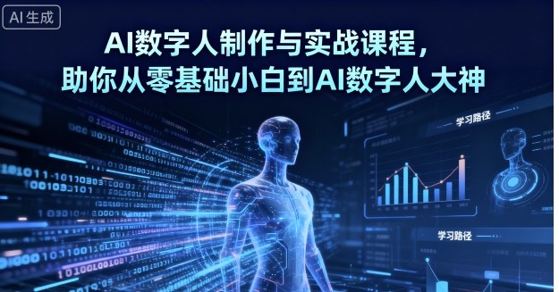 AI数字人制作与实战课程，助你从零基础小白到AI数字人大神-资源云
