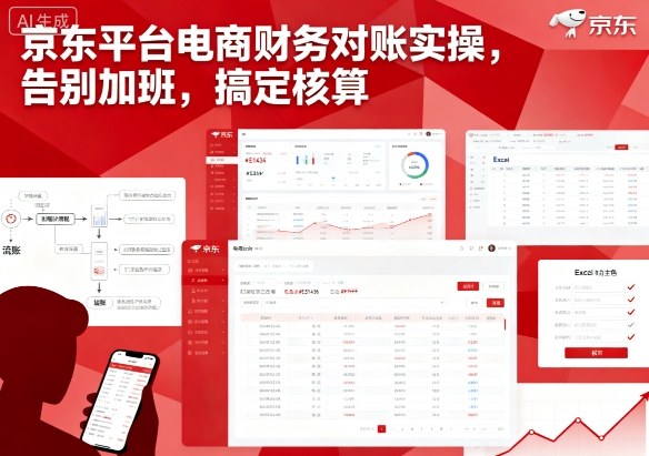 京东平台电商财务对账实操，告别加班，搞定核算-资源云