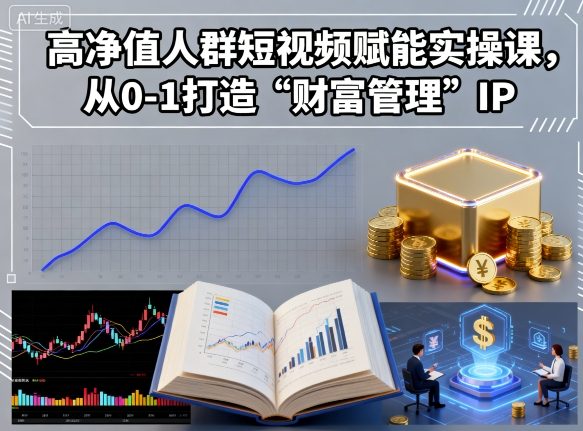 高净值人群短视频赋能实操课，从0-1打造“财富管理”IP-资源云