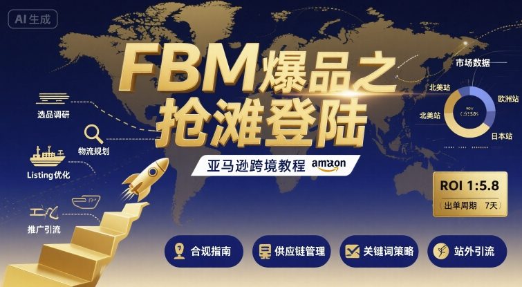 FBM爆品之抢滩登陆-亚马逊跨境教程-资源云
