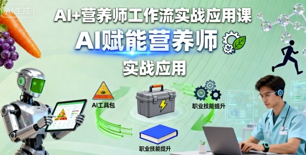 AI+营养师工作流实战应用课，AI赋能营养师-资源云