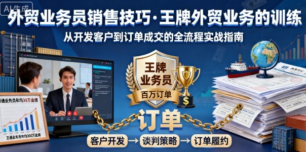 外贸业务员销售技巧，王牌外贸业务的训练-资源云