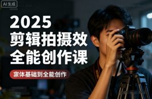 2025剪辑拍摄特效全能创作课，零基础到全能创作-资源云