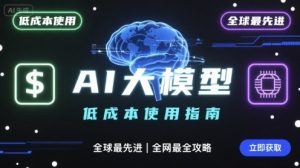 如何低成本使用全球最先进AI大模型，全网最全指南-资源云
