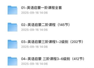 英语启蒙课程伊森妈妈英语全套合集42.9G-资源云