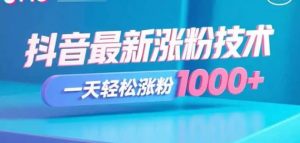 抖音最新涨粉技术 一天轻松涨粉1000+-资源云