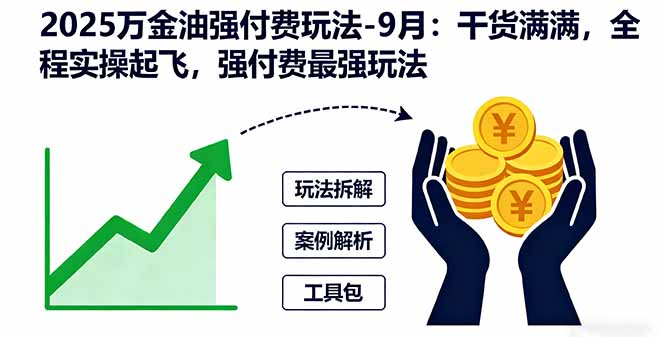 2025万金油强付费玩法-9月：干货满满，全程实操起飞，强付费最强玩法-资源云