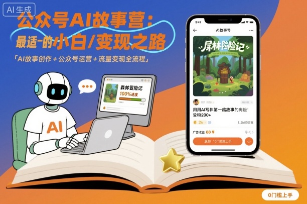 公众号ai故事营，最适合小白的自媒体变现之路-资源云