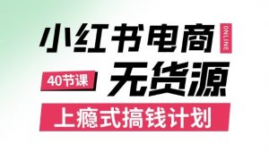 小红书无货源电商课程,上瘾式搞钱计划,不论月薪3k还是3W都应该学的賺钱技巧-资源云