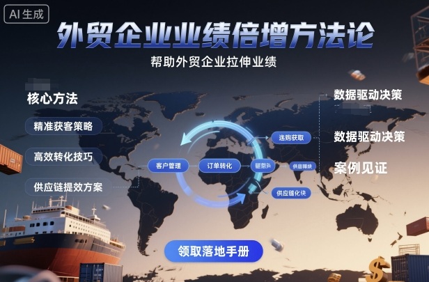 外贸企业业绩倍增方法论，帮助外贸企业拉伸业绩-资源云