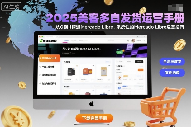 2025美客多自发货运营手册：从0到1精通Mercado Libre，系统性的Mercado Libre运营指南-资源云